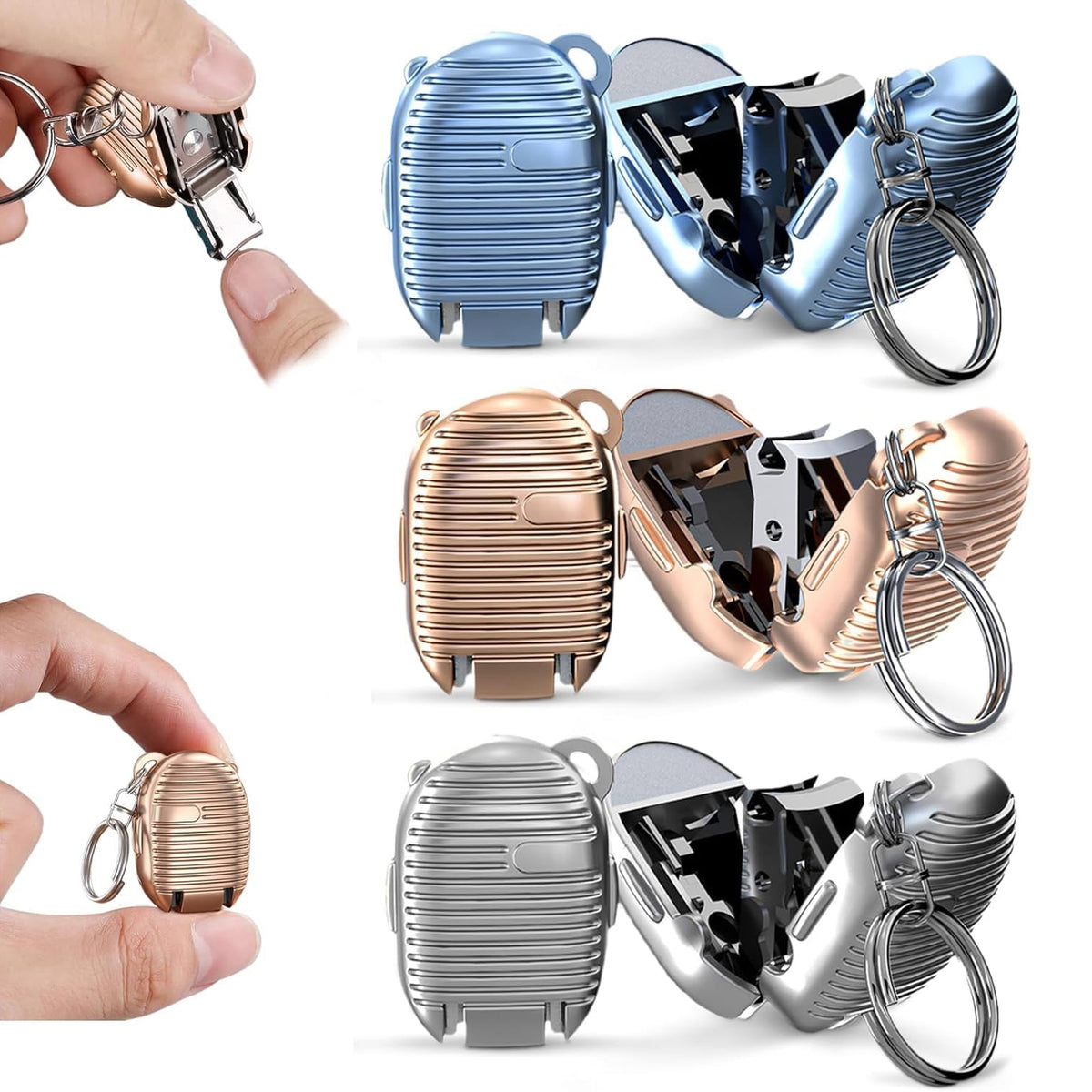 Keychain Nail Clipper Small Nail Clippers Multicolor (1 Pc)