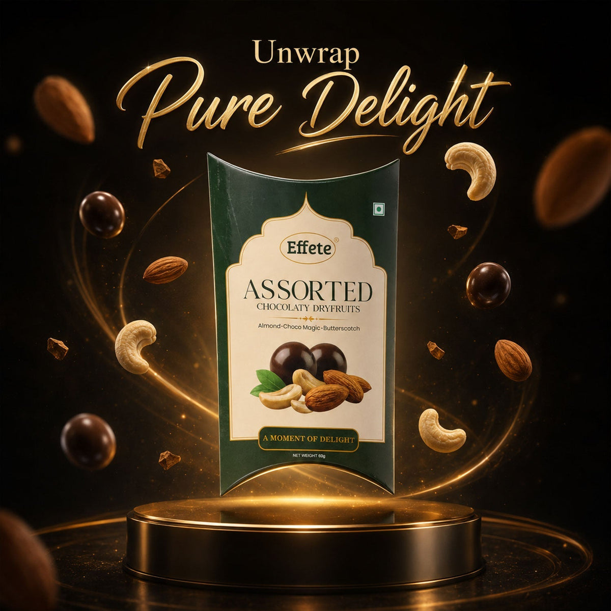 Assorted Chocolaty Dryfruits Almond Choco Magic Butterscotch 60g