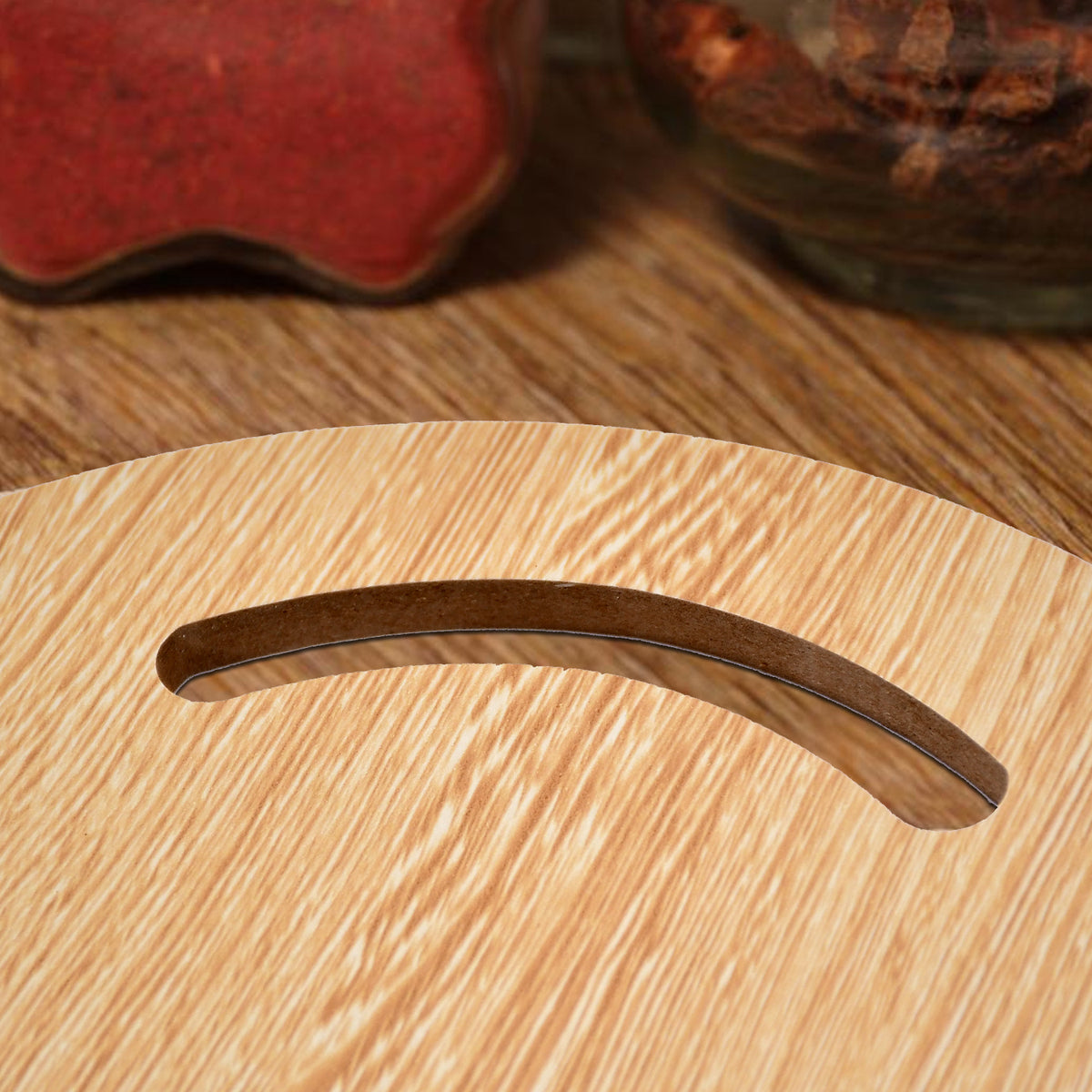 7123 Wooden Round Chopping Board For Chopping Fruit Vegetable
