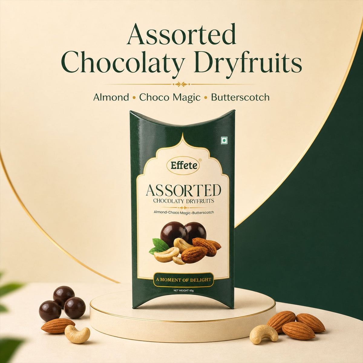 Assorted Chocolaty Dryfruits Almond Choco Magic Butterscotch 60g