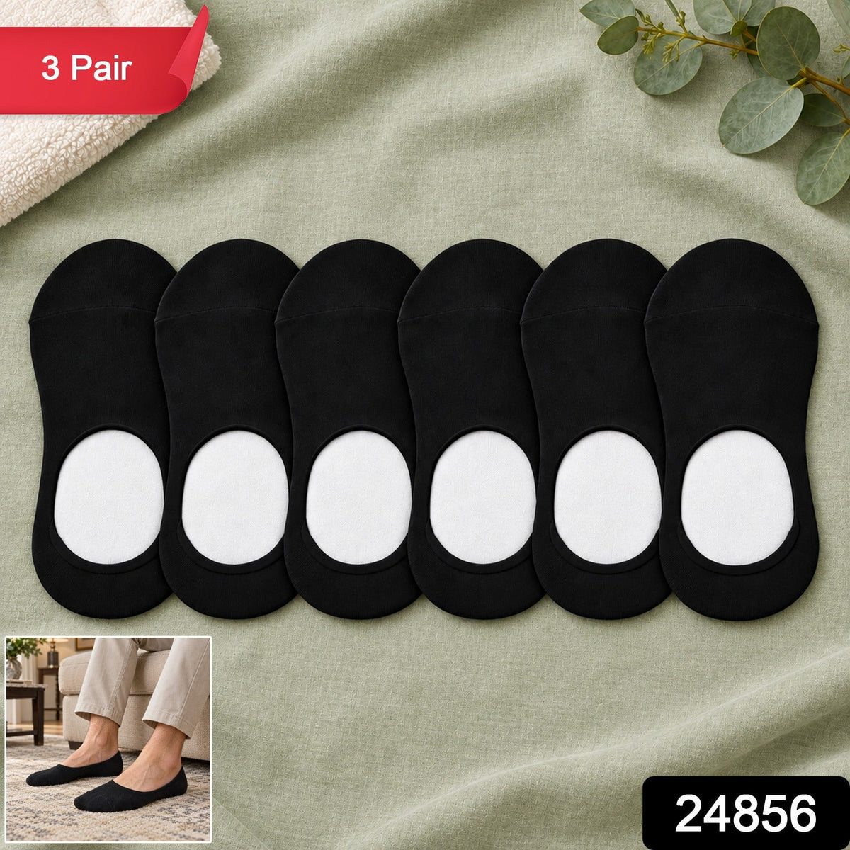 Invisible Low Cut Loafer Socks For Comfortable Everyday Wear (3 Pair)