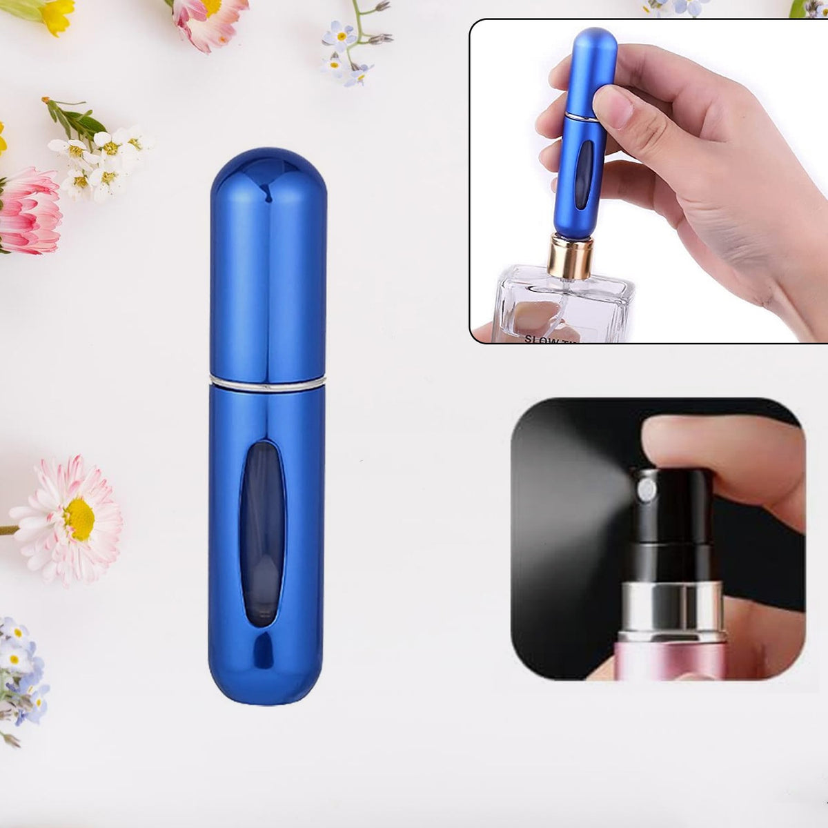 Mini Portable Perfume Empty Spray Bottle (1 Pc Mix Color)