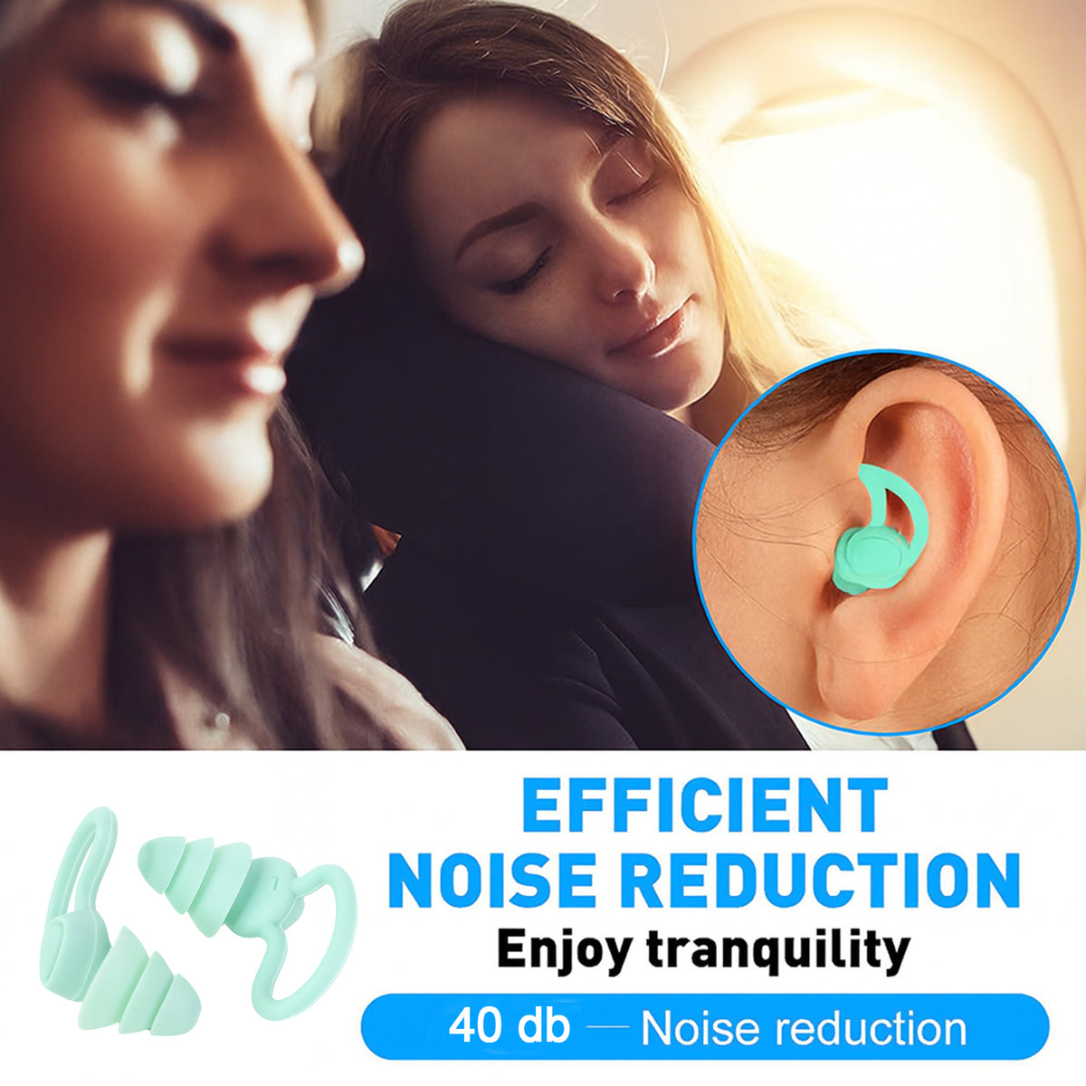 Premium Layered Silicone Noise Reduction Earplugs (1 Pair)
