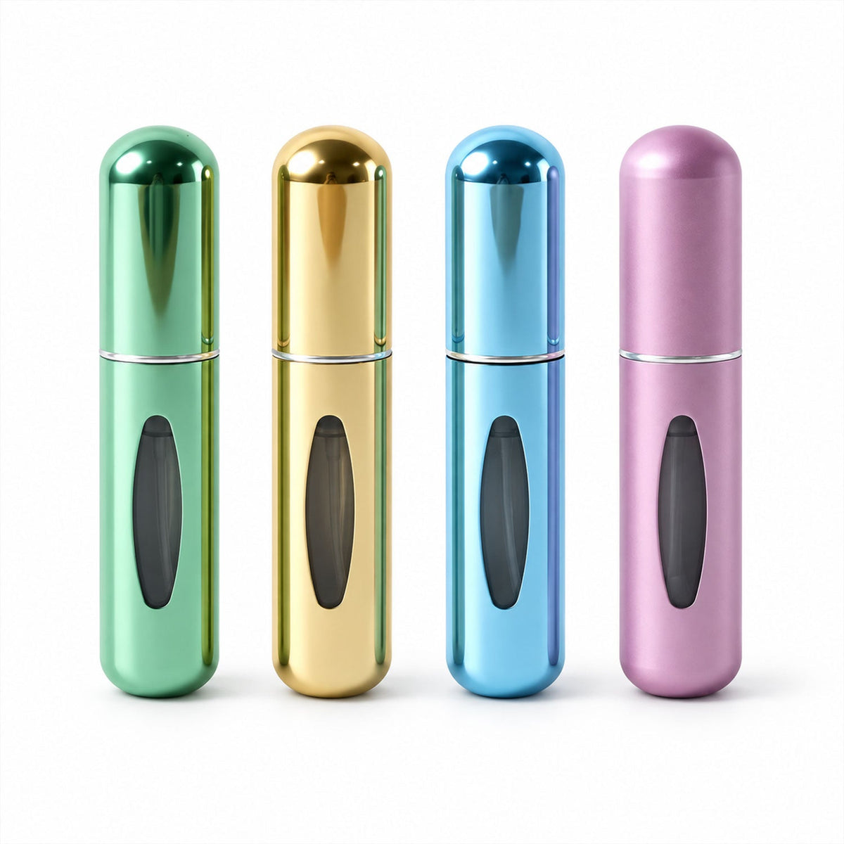 Mini Empty Refillable Perfume Spray Bottles With Refill Valve For Travel (4 Pc)