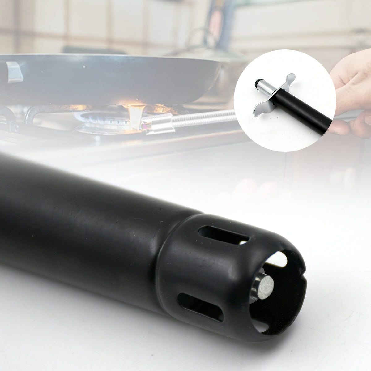 Stainless Steel Gas Lighter For Kitchen Gas Stove Long Lasting Unbreakable Lighters For Gas Stoves Restaurants Kitchen (1 Pc)