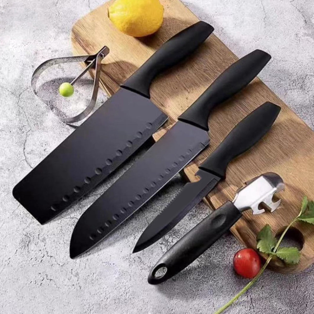 5910 5-piece Forged Kitchen Chef Cutlery Stainless Steel Knife Set Chopping Knife Chef Knife Utility Knife Butcher Knife (5pc)