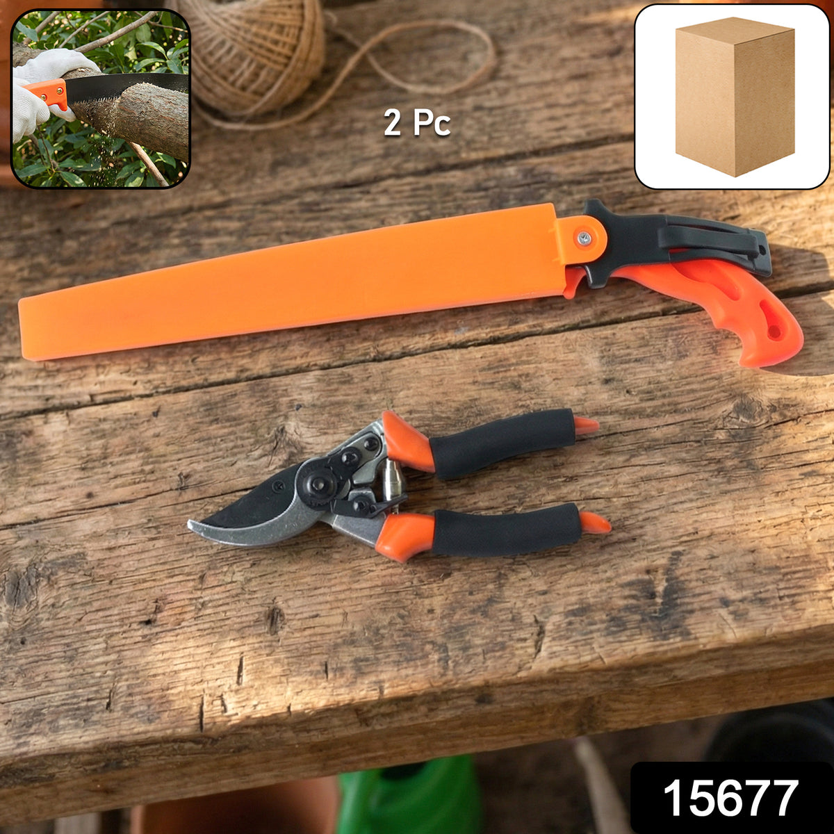 Heavy Duty Gardening Pruning Tool Combo Set (2 Pc Set)