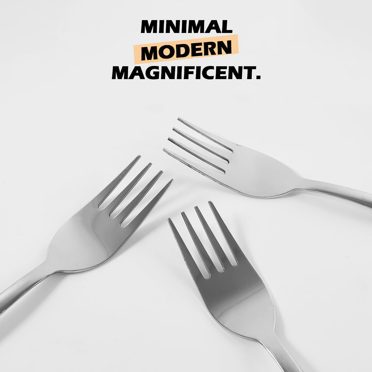Premium Stainless Steel Dinner Fork - (3 Pc Set)