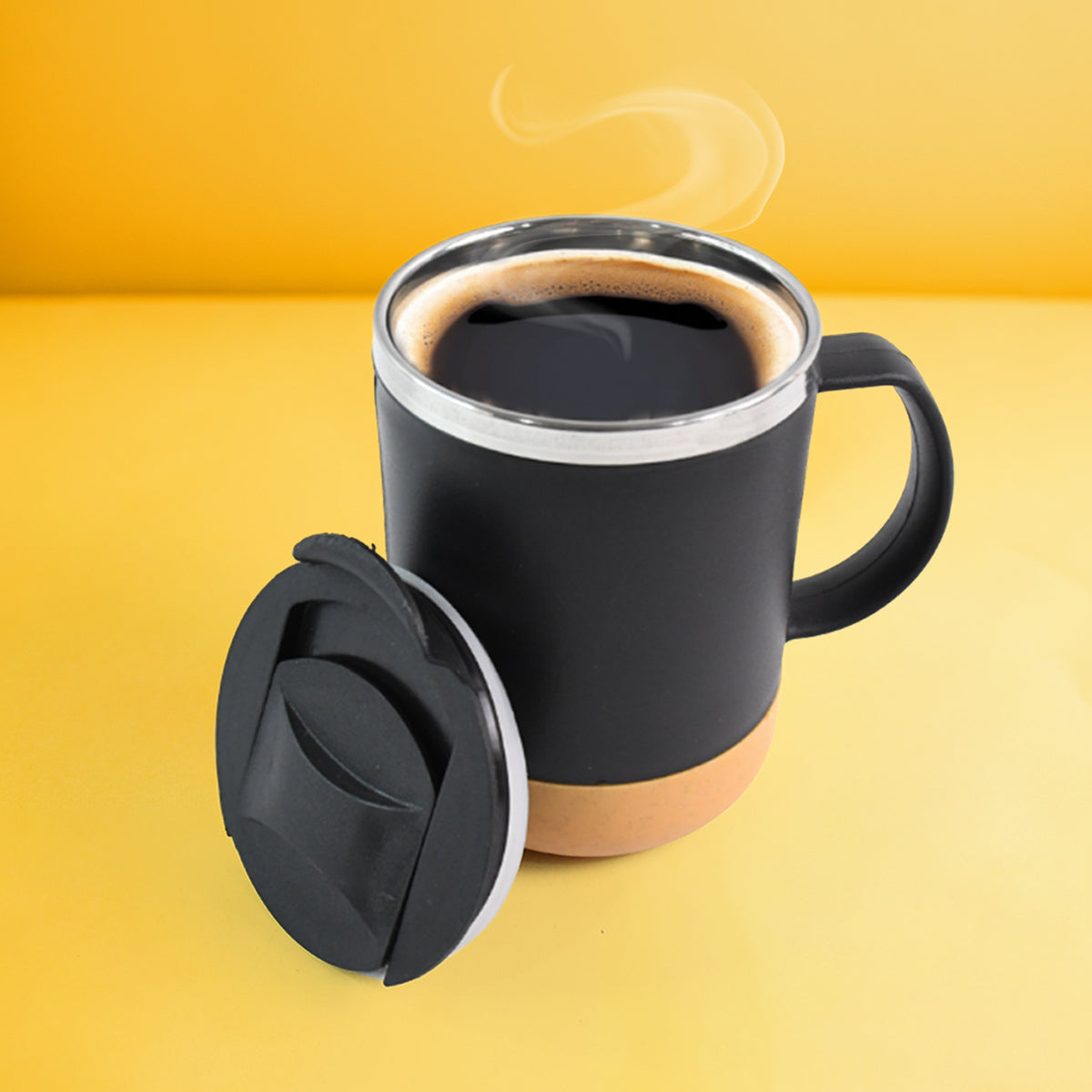 Insulated Coffee Mug With Spill-proof Lid (Approx 350ml 1 Pc)
