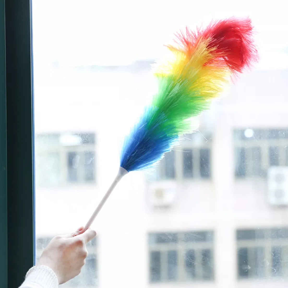 6321 Colorful Feather Duster Microfiber Duster For Cleaning Dusting Stick Dusting Brush