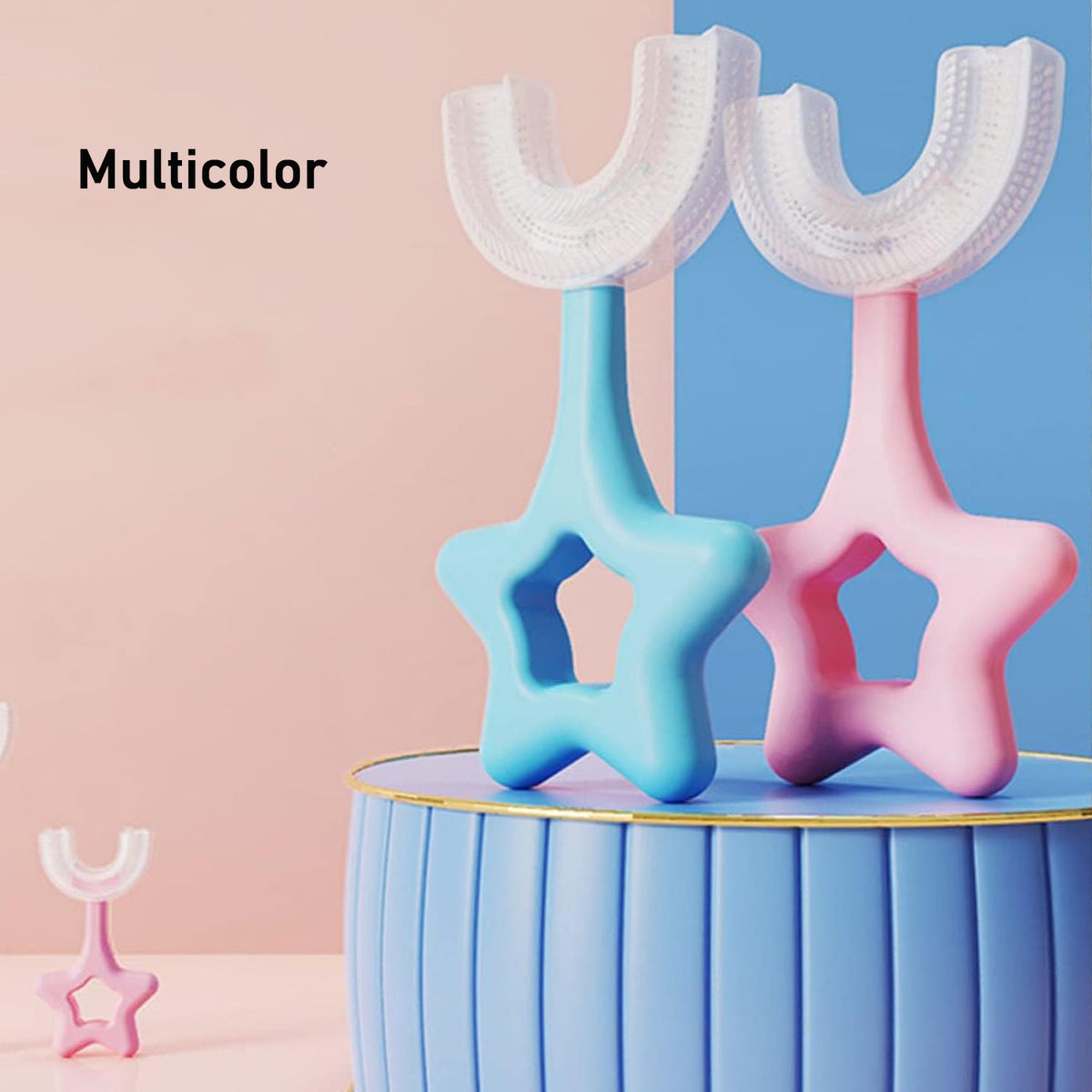 Star U-shape Silicone Manual Toothbrush (1 Pc)