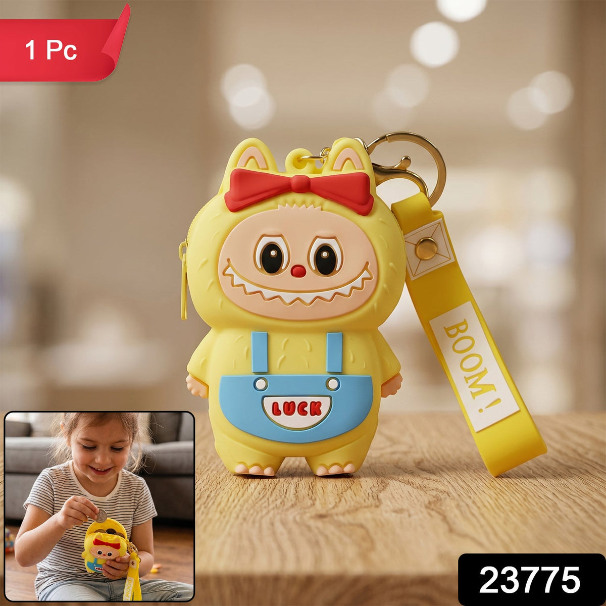Cute Cartoon Monster Silicone Coin Purse Playful Compact