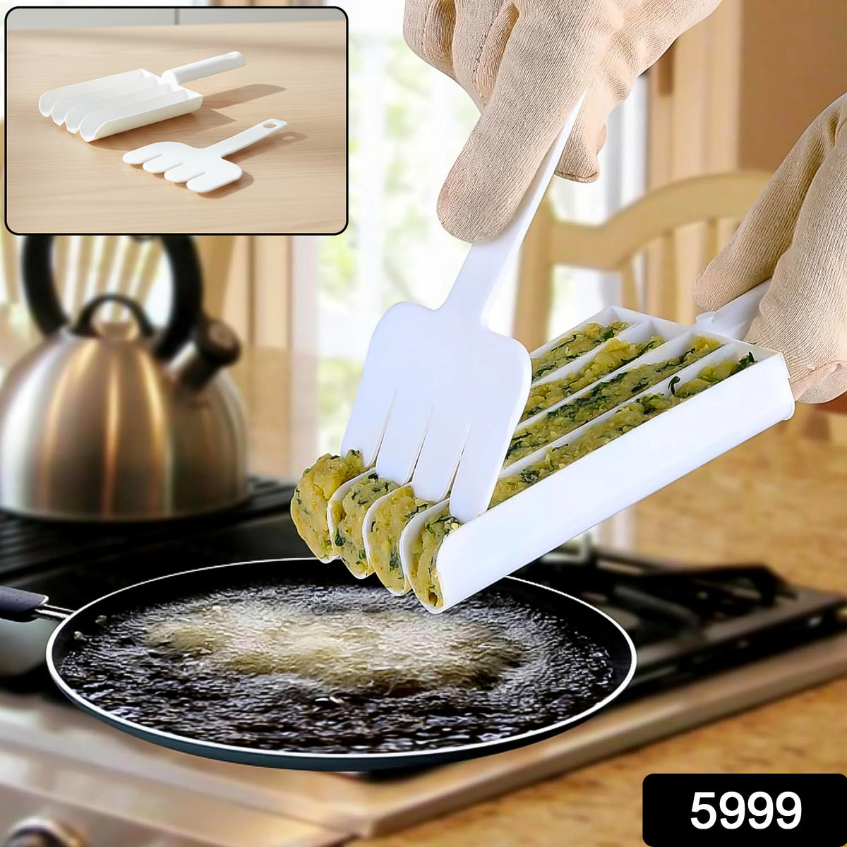 Manual Food Slicing Frying Press Tool (1 Set)