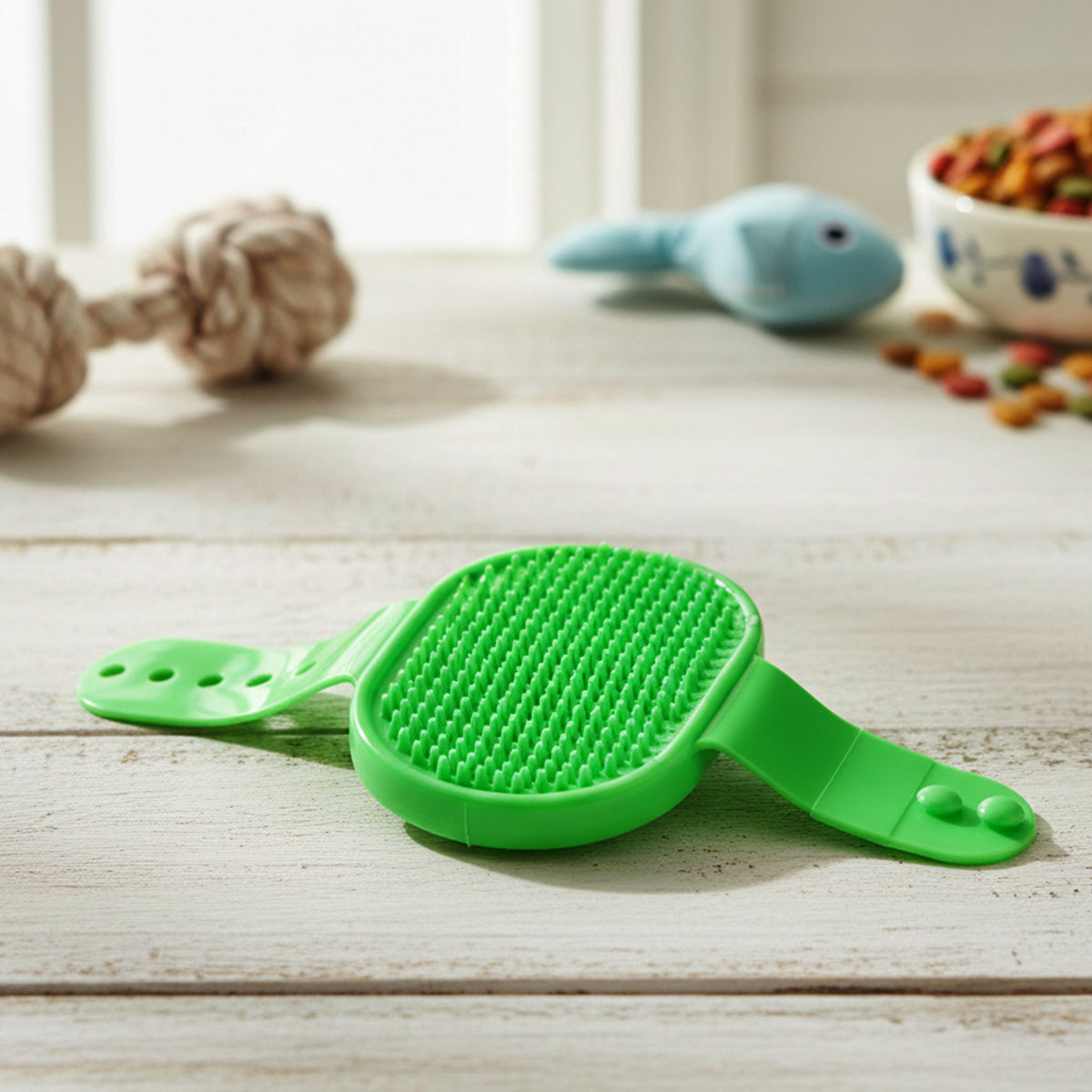 Pet Grooming Bath Brush With Adjustable Hand Strap For Dogs Cats (1 Pc)