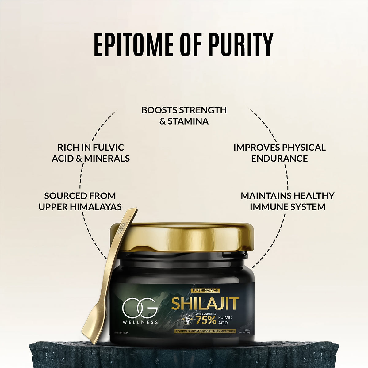 Og Wellness Pure Himalayan Shilajit Resin (20 Gm 1 Pc)
