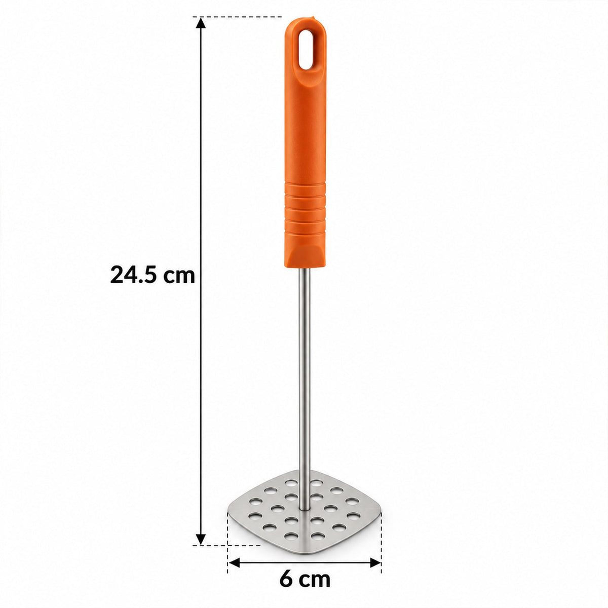 Stainless Steel Potato Masher With Plastic Handle For Pav Bhaji And Vegetables (1 Pc)