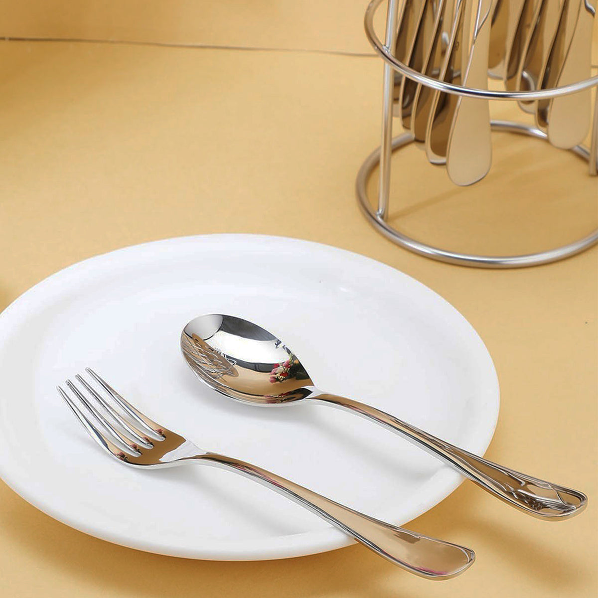 Apex Premium Stainless Steel Cutlery (16  Pc  Set)