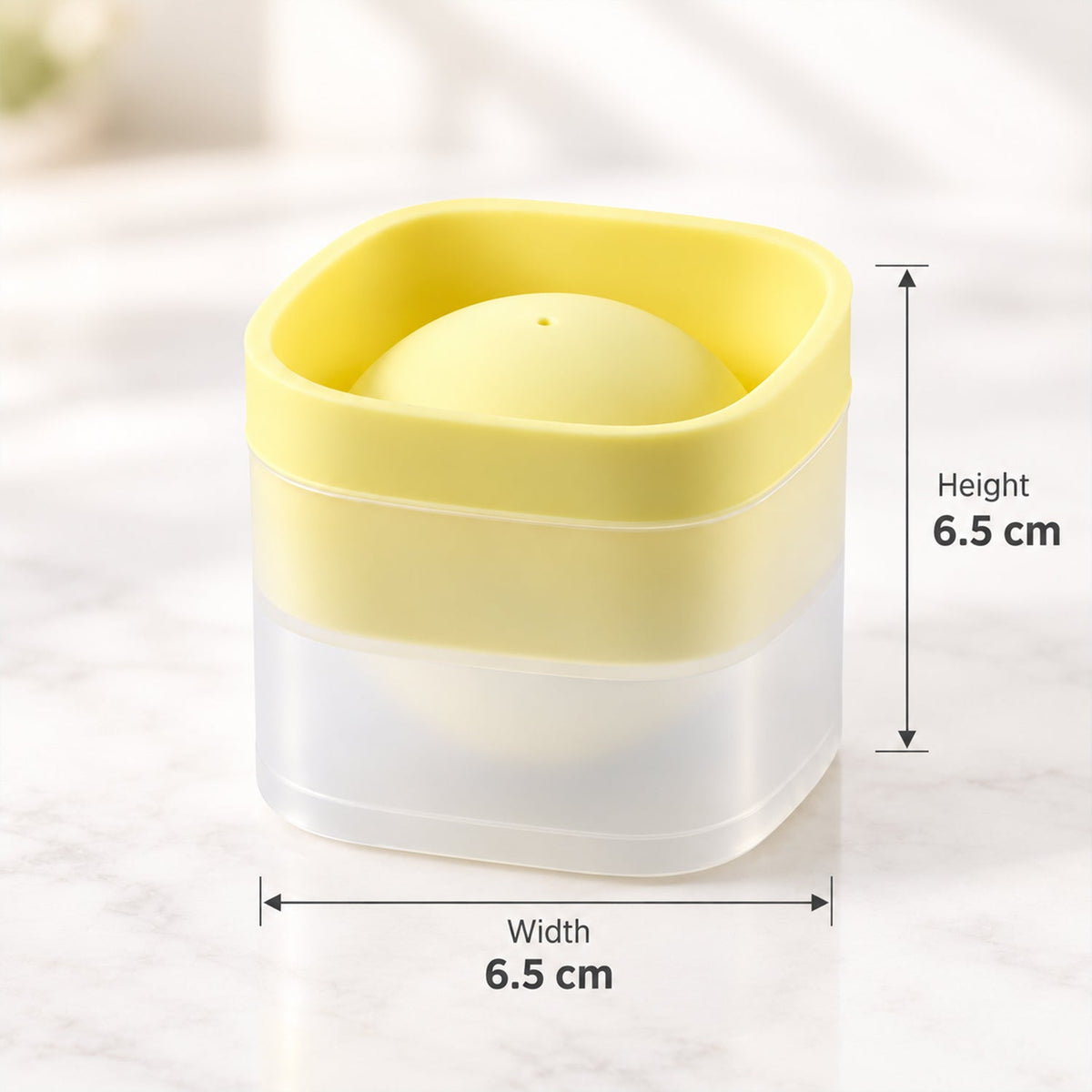 Ice Ball Mold With Removable Lid For Round Drink Ice Cubes (1 Pc)