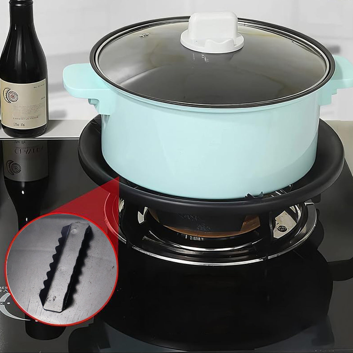 Gas Stove Flame Protector Ring (25 X 25 Cm 4 Pc)