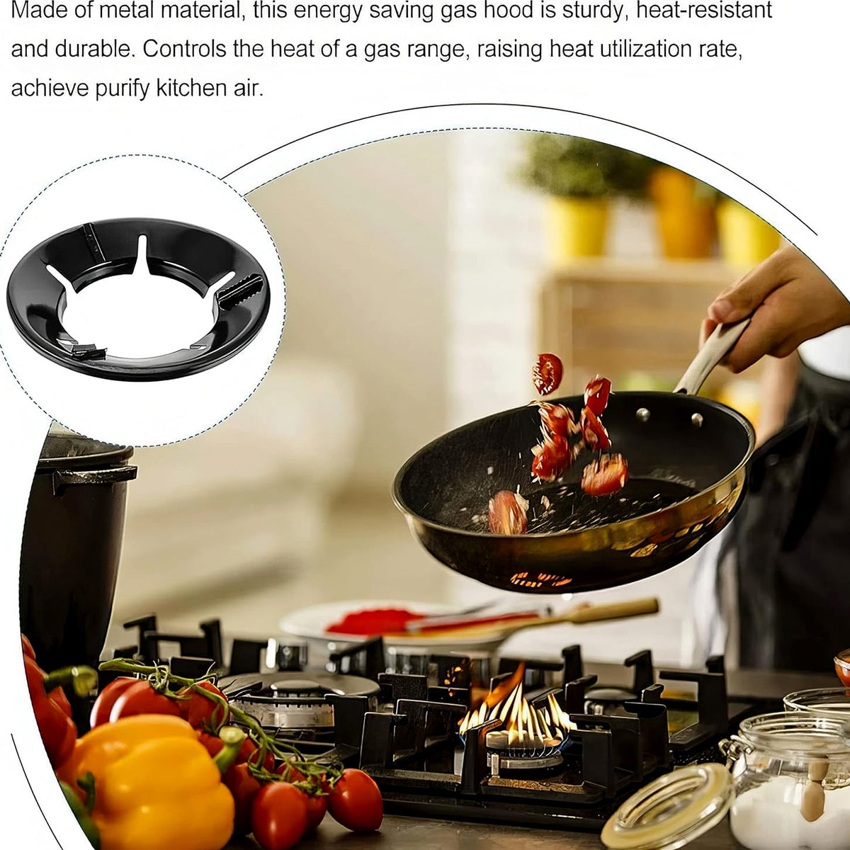 Gas Stove Flame Protector Ring (25 X 25 Cm 4 Pc)