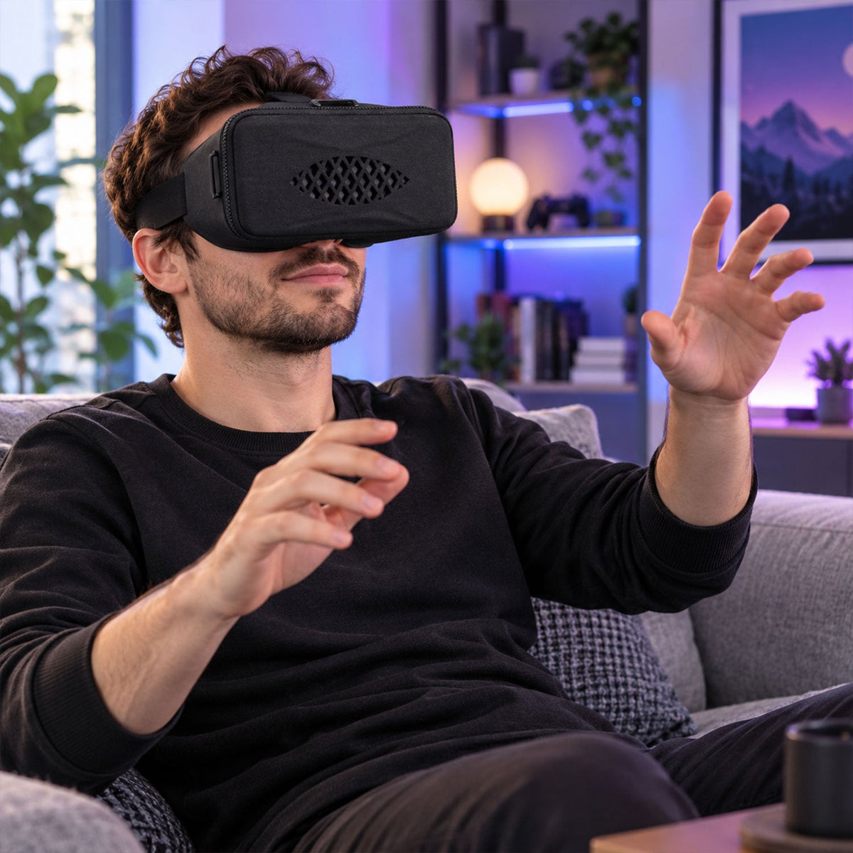 3d Virtual Reality Smartphone Headset With Dual Lenses And Focus Control Without Belt (1 Pc)