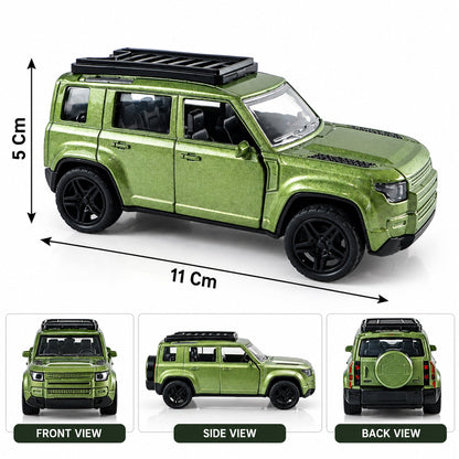 Die Cast Metal Pullback Suv Toy Car With Opening Doors And Roof Rack (1 Pc)