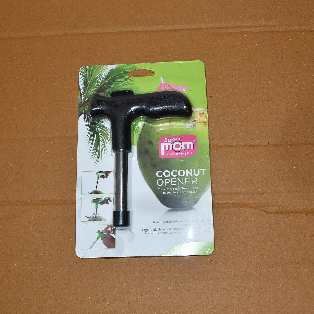 Supermom Coconut Opener Tool With Ergonomic Handle (1 Pc)