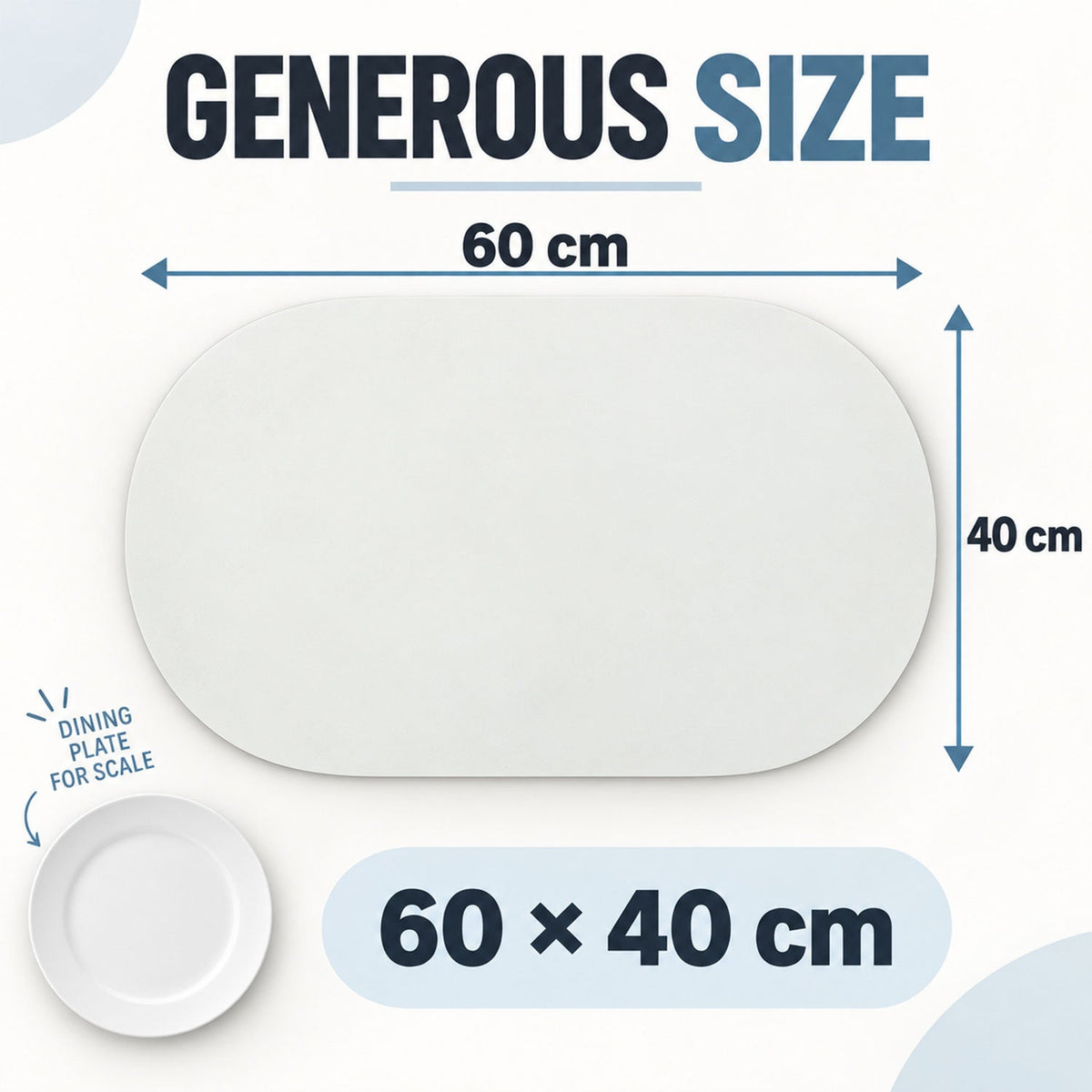 Decorative Rounded Floor Mat With Textured Surface For Home (1 Pc 60x40 Cm)