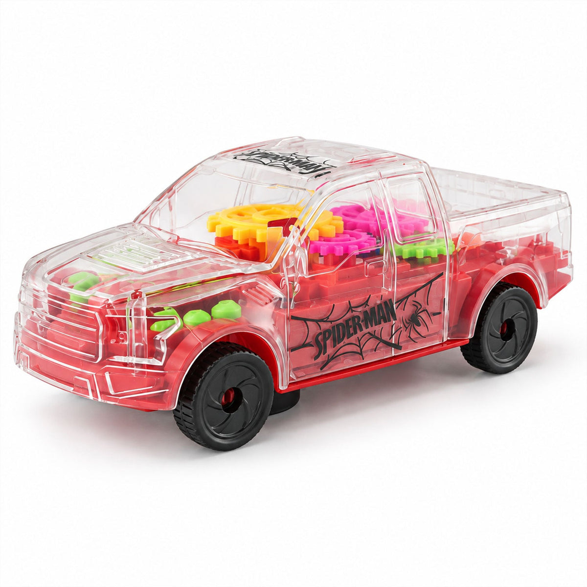 Transparent Gear Toy Car With Lights And Sound For Kids Indoor Play (1 Pc)