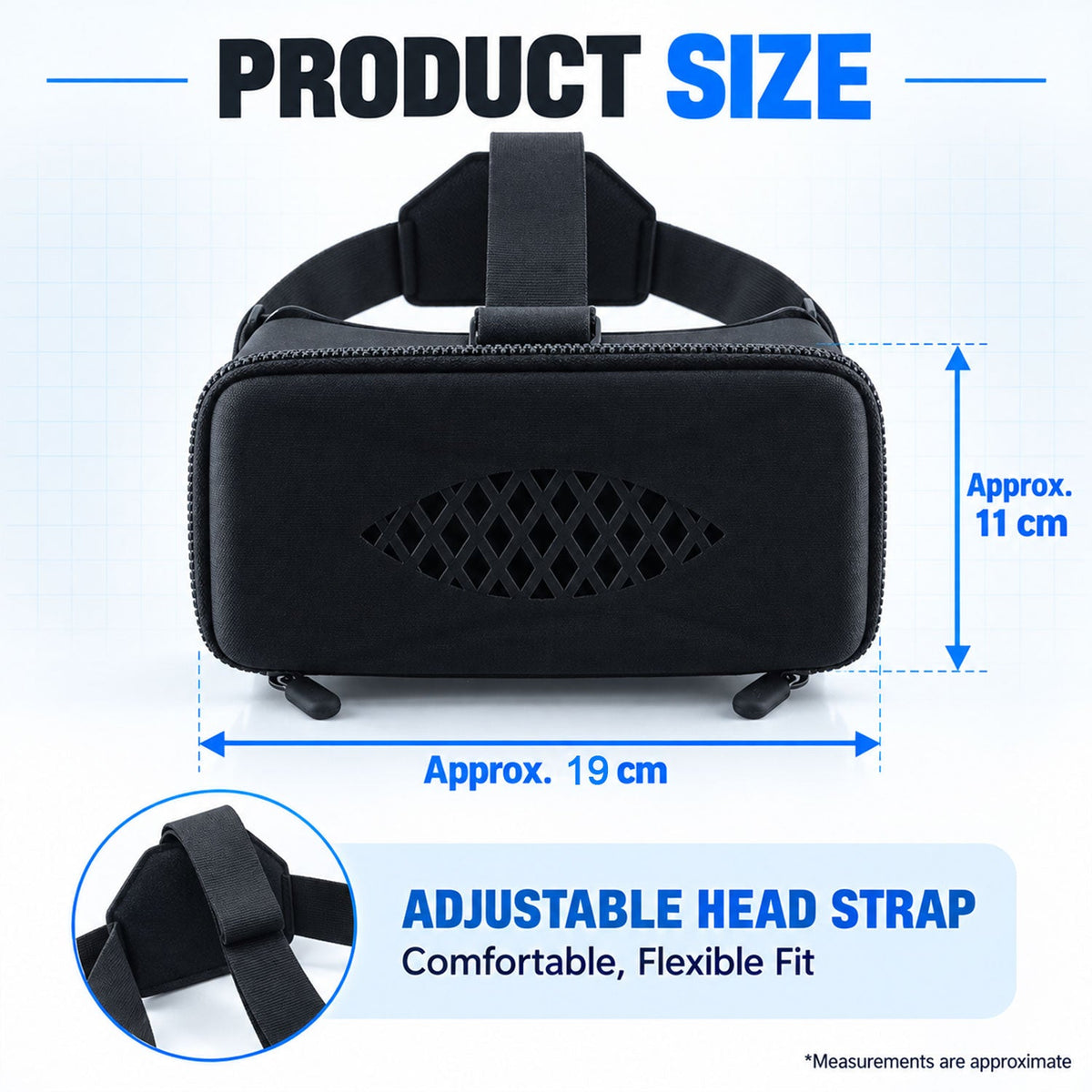 3d Virtual Reality Smartphone Headset With Focus Control And With Belt (1 Pc)