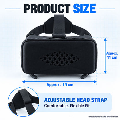3d Virtual Reality Smartphone Headset With Focus Control And With Belt (1 Pc)
