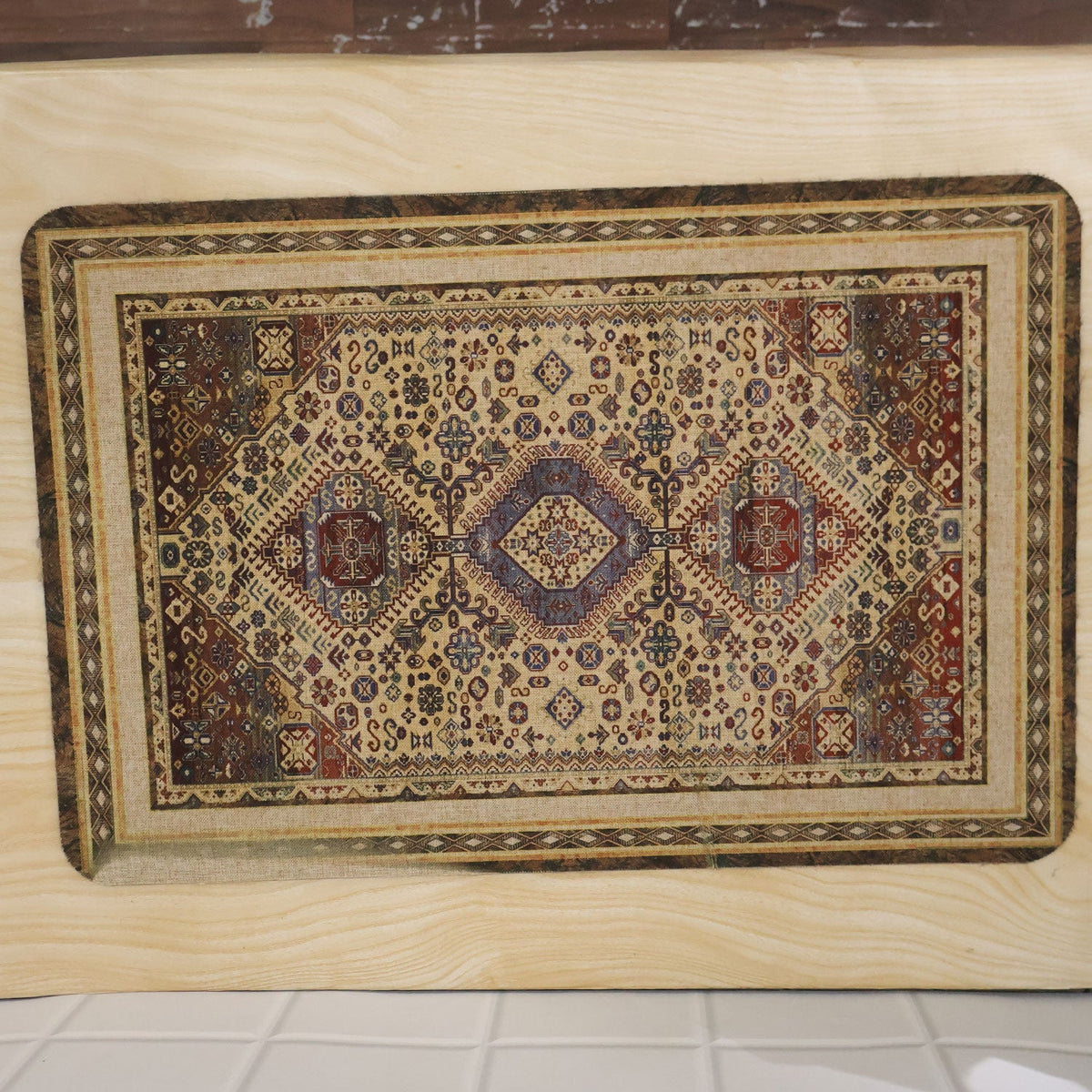 Traditional Print Decorative Floor Mat For Home Entryways (1 Pc 57x38 Cm)