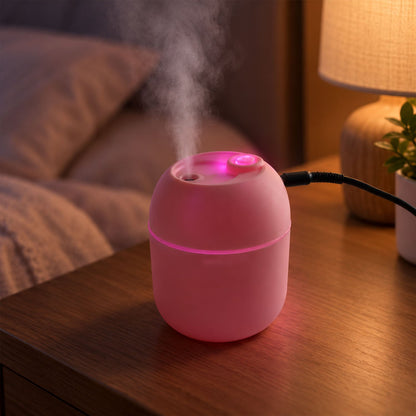 Usb Mini Cool Mist Air Humidifier With Led Night Light  Usb Cable (1 Pc)