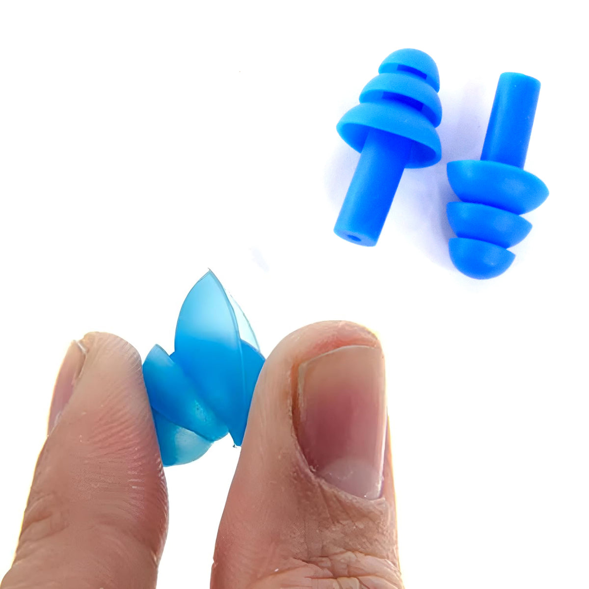 Reusable Silicone Swimming Ear Plugs - (Set)