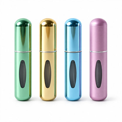 Mini Empty Refillable Perfume Spray Bottles With Refill Valve For Travel (4 Pc)