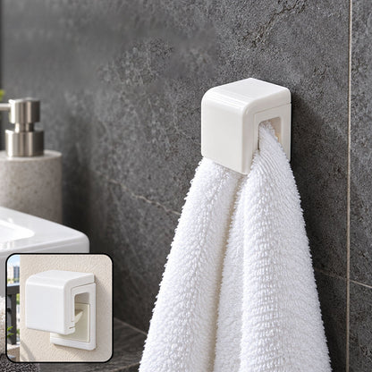 Plastic Wall Mounted Push Type Towel Holder For Bathroom Kitchen And Home Uses