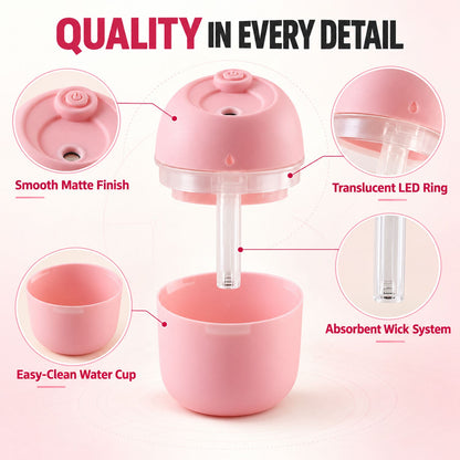 Usb Mini Cool Mist Air Humidifier With Led Night Light  Usb Cable (1 Pc)