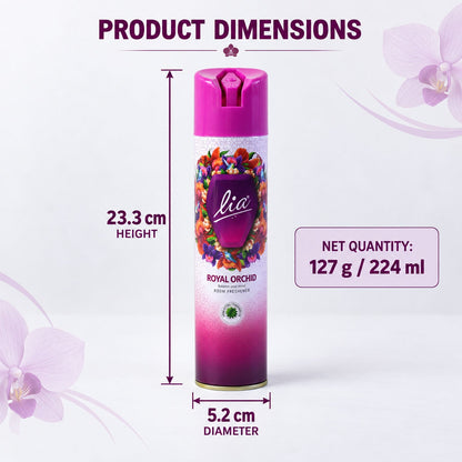 Royal Orchid Room Freshener Aerosol Spray For Home And Office Use (1 Pc 224 Ml)
