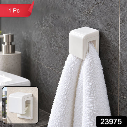 Plastic Wall Mounted Push Type Towel Holder For Bathroom Kitchen And Home Uses