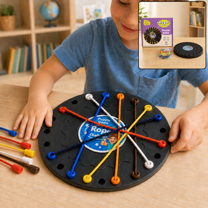 Kids Rope Challenge Puzzle Board Game For Logic Focus And Problem Solving Skills
