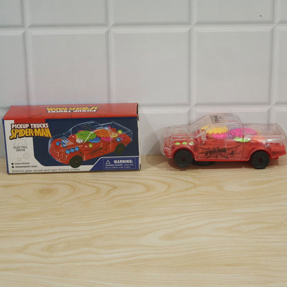 Transparent Gear Toy Car With Lights And Sound For Kids Indoor Play (1 Pc)