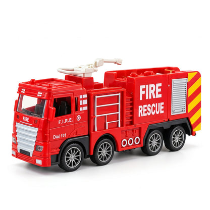 Pullback Fire Rescue Truck Toy With Movable Nozzle For Kids Indoor Play (1 Pc)