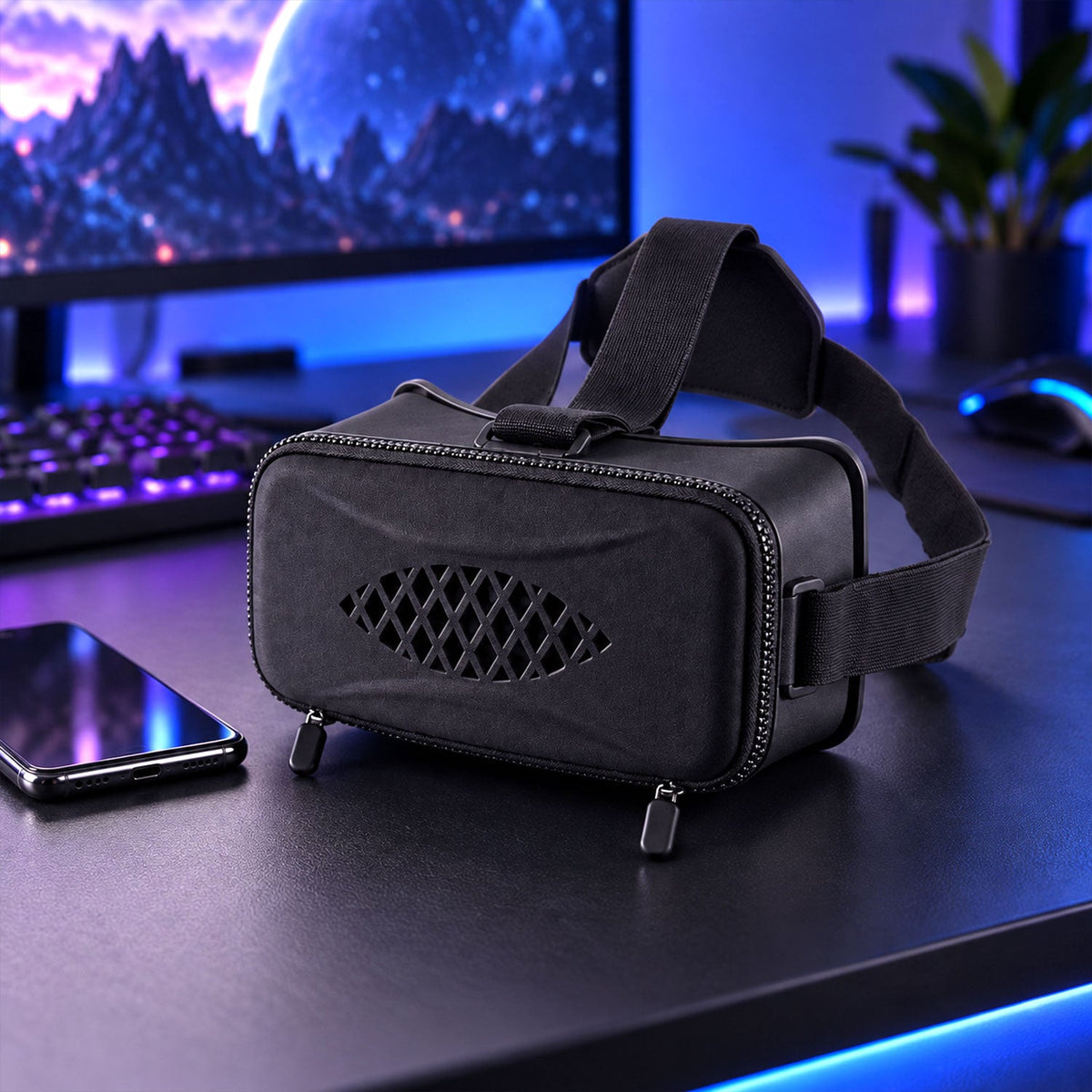 3d Virtual Reality Smartphone Headset With Focus Control And With Belt (1 Pc)