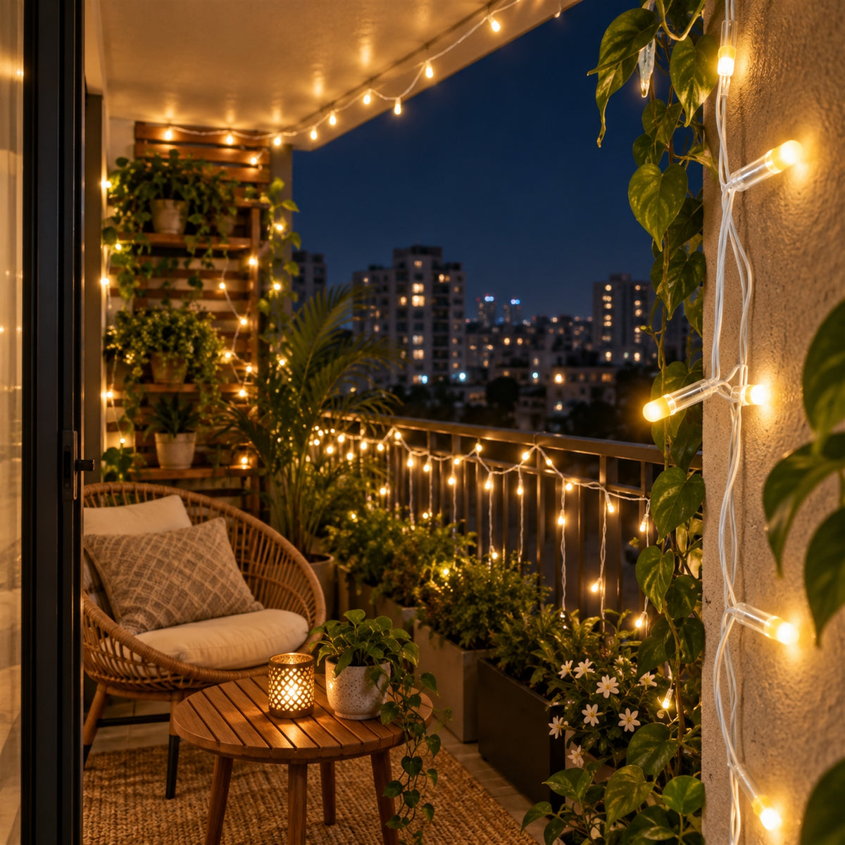 Warm White Decorative Led String Light With Two Pin Plug (1 Pc Approx. 10 Mtr)
