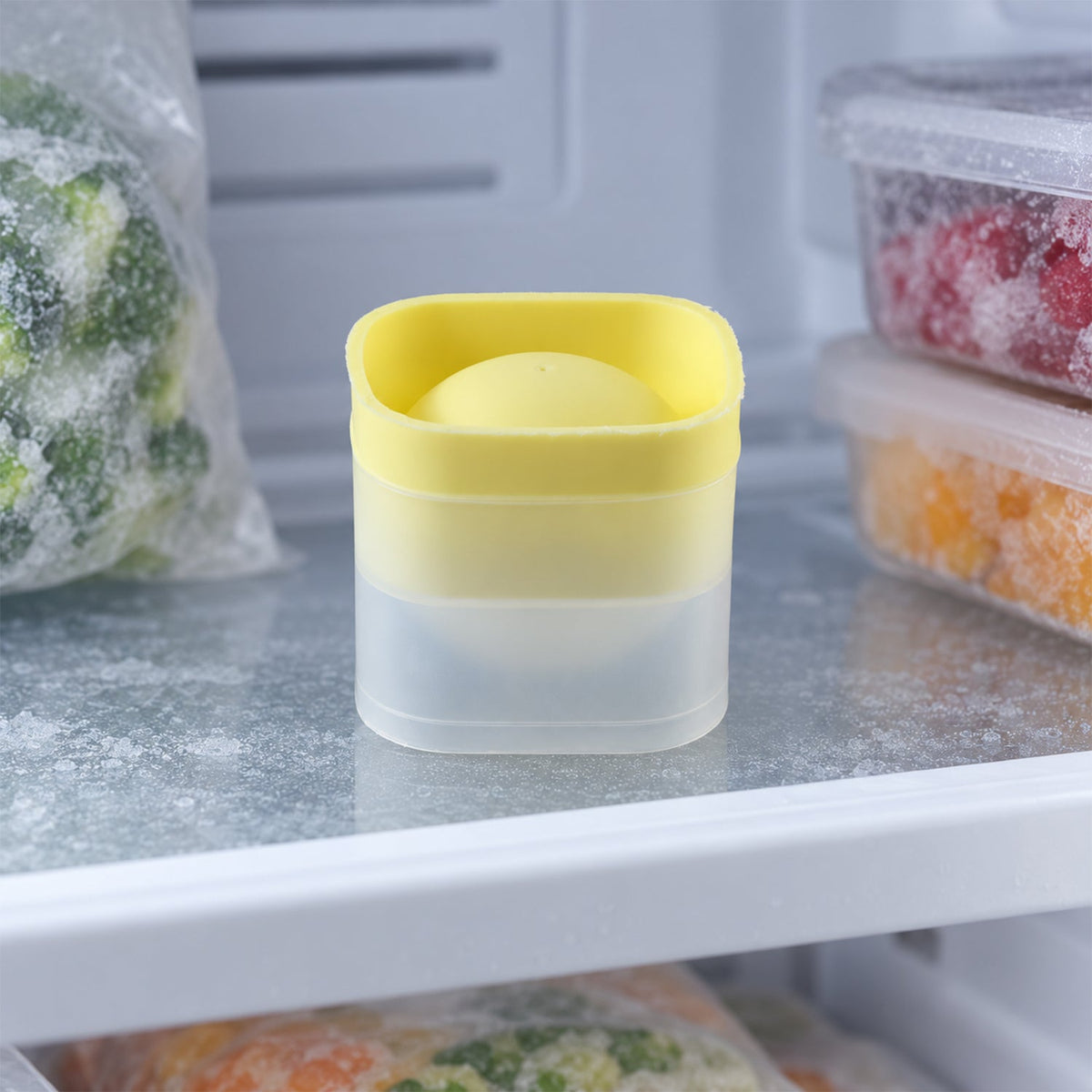 Ice Ball Mold With Removable Lid For Round Drink Ice Cubes (1 Pc)