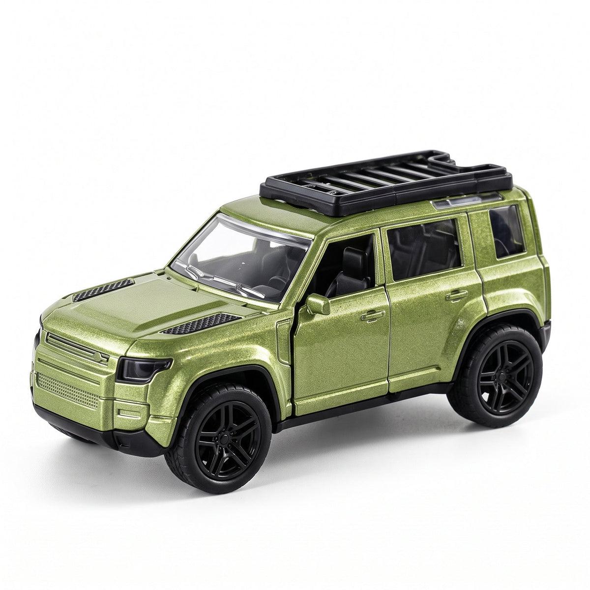 Die Cast Metal Pullback Suv Toy Car With Opening Doors And Roof Rack (1 Pc)