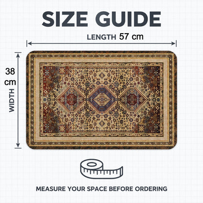 Traditional Print Decorative Floor Mat For Home Entryways (1 Pc 57x38 Cm)
