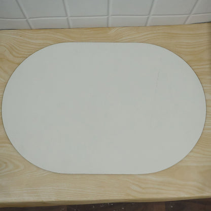 Decorative Rounded Floor Mat With Textured Surface For Home (1 Pc 60x40 Cm)