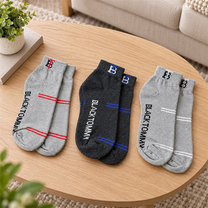 Soft Stretchable Knitted Ankle Socks For Everyday Casual Wear (3 Pair)