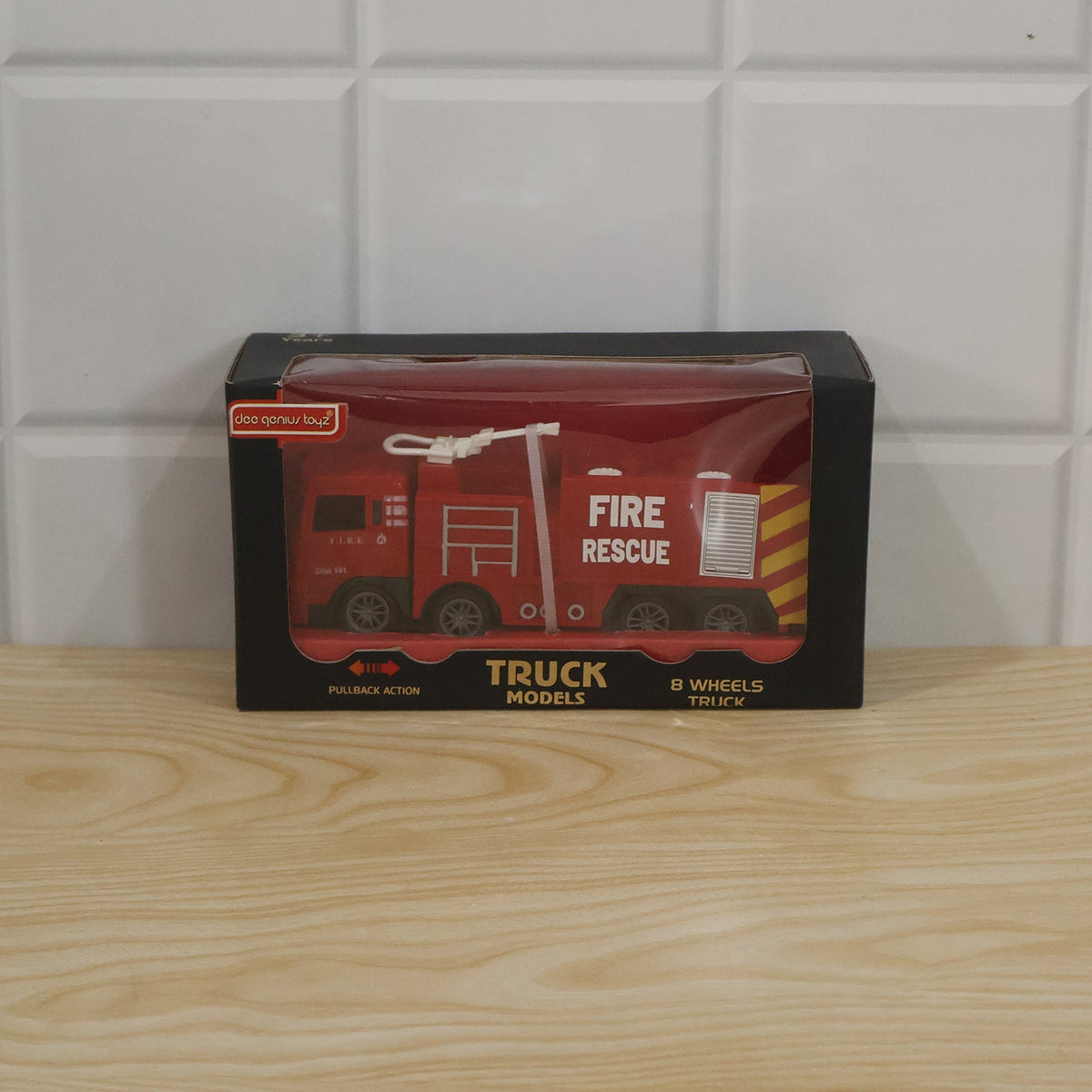 Pullback Fire Rescue Truck Toy With Movable Nozzle For Kids Indoor Play (1 Pc)